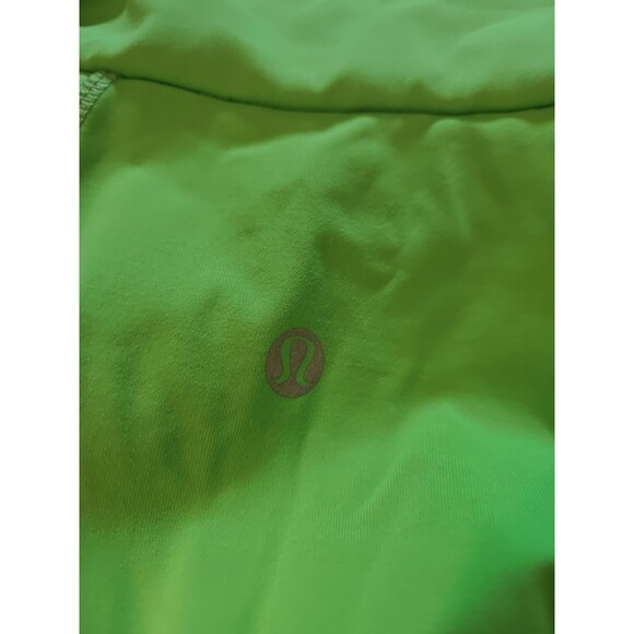 Lululemon Pullover Mens Medium Green Surge Quarter Zip Reflective Running Nylon - Picture 6 of 7